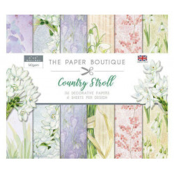 Sada Jednostranných Papírů 15x15cm (36ks) - Country Stroll Creative World Of Crafts Papíry Potiskem Scrapbooking