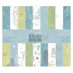 Sada Jednostranných Papírů 15x15cm (36ks) - Winter Woodland Docrafts Papíry Potiskem Scrapbooking