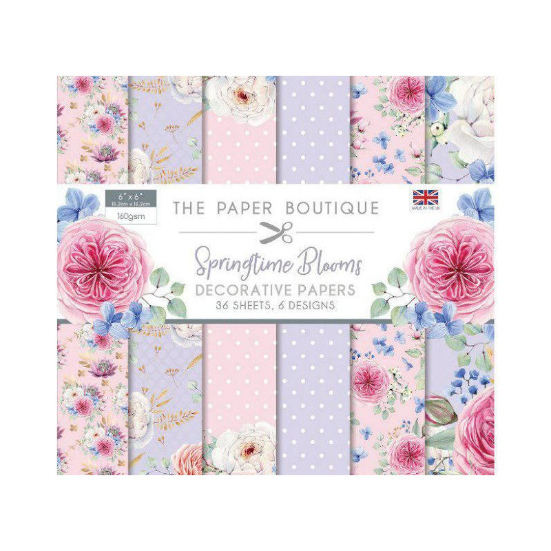 Sada Jednostranných Papírů 15x15cm (36ks) - Springtime Blooms Creative World Of Crafts Papíry Potiskem Scrapbooking