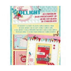 Sada Papírových Výseků V Bloku 3d Flower Delight A4 Studio Light Papíry Obrázky Potiskem Scrapbooking