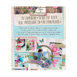 Sada Papírových Výseků V Bloku 3d Home & Hapiness A4 Studio Light Papíry Obrázky Potiskem Scrapbooking