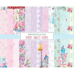 Sada Papírů (24ks) 190g/m2 - Home Sweet Home Scrapberrys Papíry 15 x 15 Cm Potiskem Scrapbooking