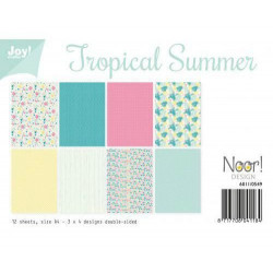 Sada Papírů A4 Tropical Summer (12ks), Joy Crafts Papíry V Sadě, Potiskem Scrapbooking