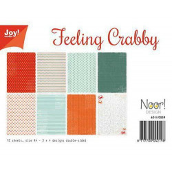 Sada Papírů A4 Feeling Crabby (12ks), Joy Crafts Papíry V Sadě, Potiskem Scrapbooking