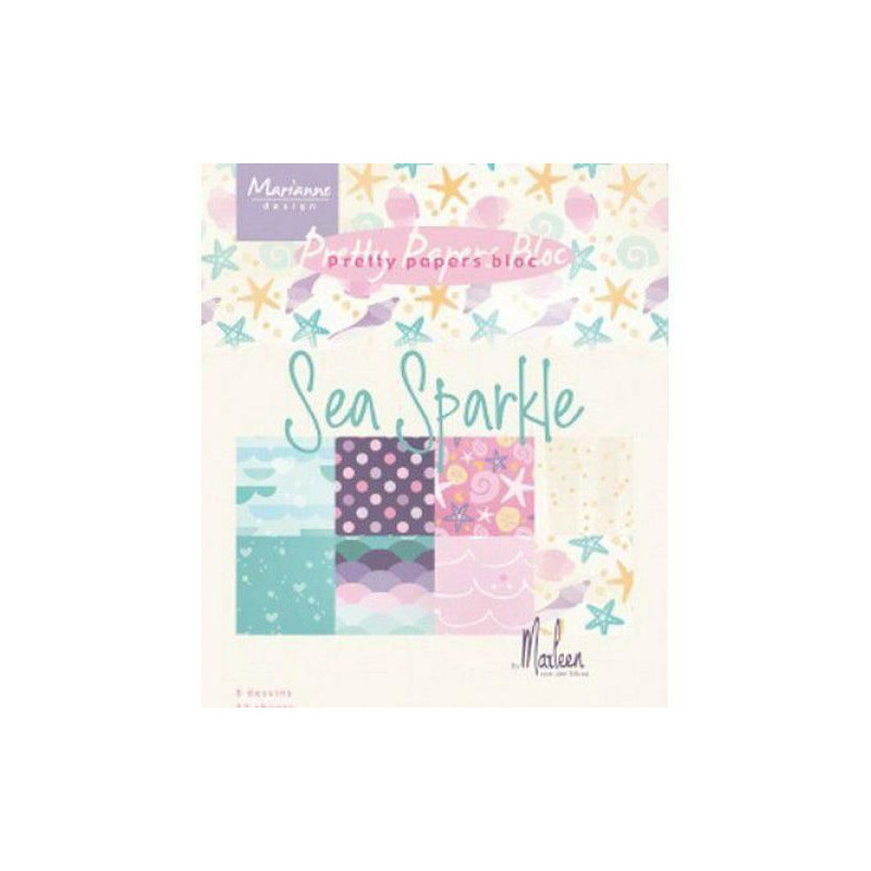 Sada Papírů A5 Sea Sparkle (32ks), Marianne Design Papíry Potiskem Scrapbooking