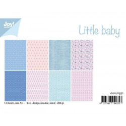 Sada Oboustranných Papírů A4 Little Baby (12ks), Joy Crafts Papíry V Sadě, Potiskem Scrapbooking