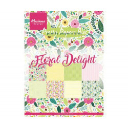 Sada Papírů A5 Floral Delight (32ks), Marianne Design Papíry Potiskem Scrapbooking