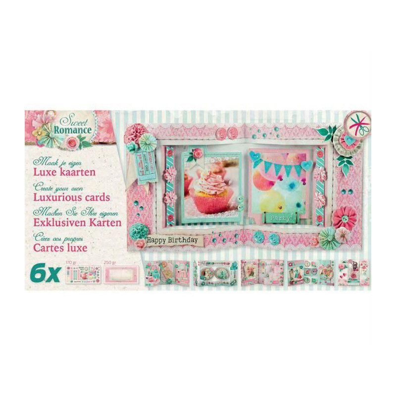 Sada Papírových Výseků V Bloku Sweet Romance 31x16cm Studio Light Papíry Obrázky Potiskem Scrapbooking