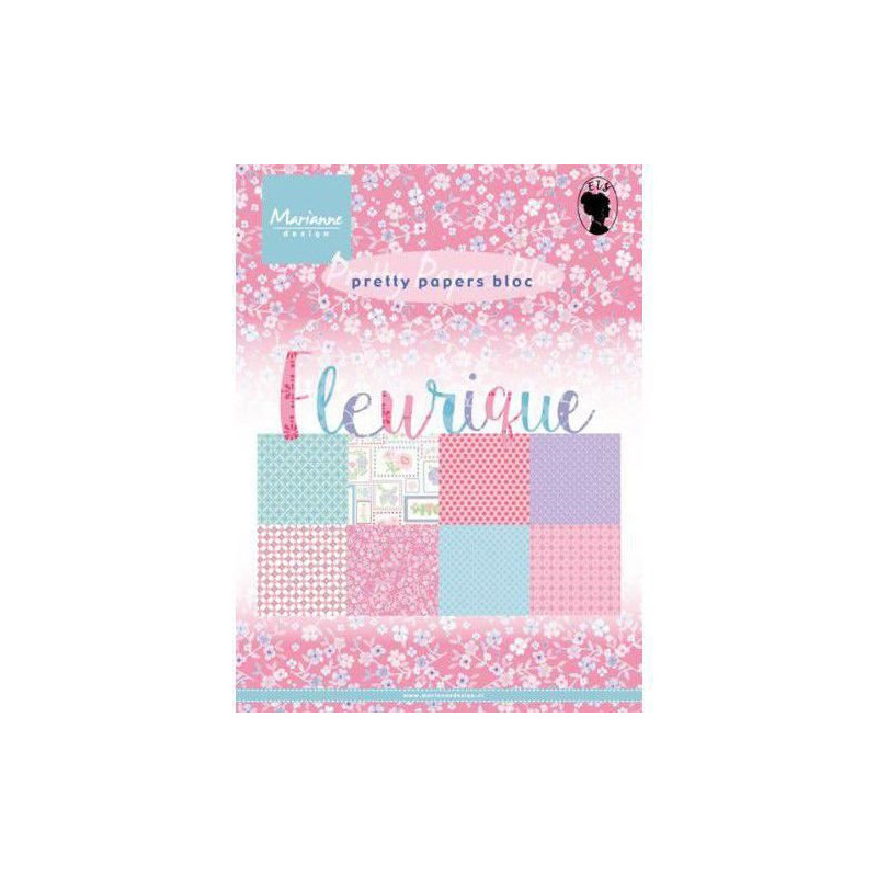 Sada Papírů A5 Fleurigue (32ks), Marianne Design Papíry Potiskem Scrapbooking