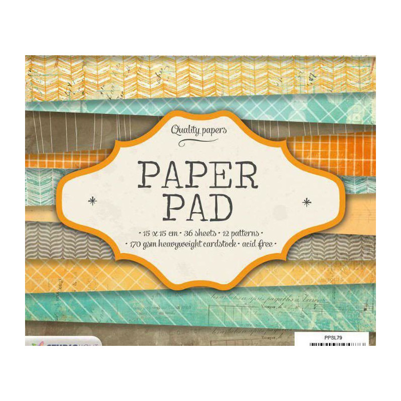 Sada Papírů 15x15cm (36ks) Č.79 Studio Light Papíry Potiskem Scrapbooking