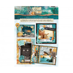 Sada Papírových Výseků V Bloku Ocean View A4 Studio Light Papíry Obrázky Potiskem Scrapbooking