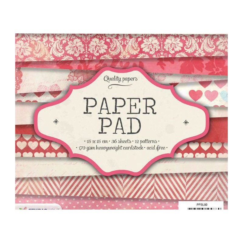 Sada Papírů 15x15cm (36ks) Č.80 Studio Light Papíry Potiskem Scrapbooking