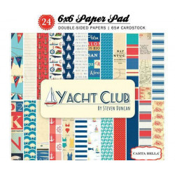 Sada Oboustranných Papírů 15x15cm Yacht Club (24ks), Echo Park Paper Co., Papíry Potiskem Scrapbooking