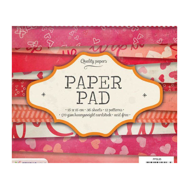 Sada Papírů 15x15cm (36ks) Č.85 Studio Light Papíry Potiskem Scrapbooking