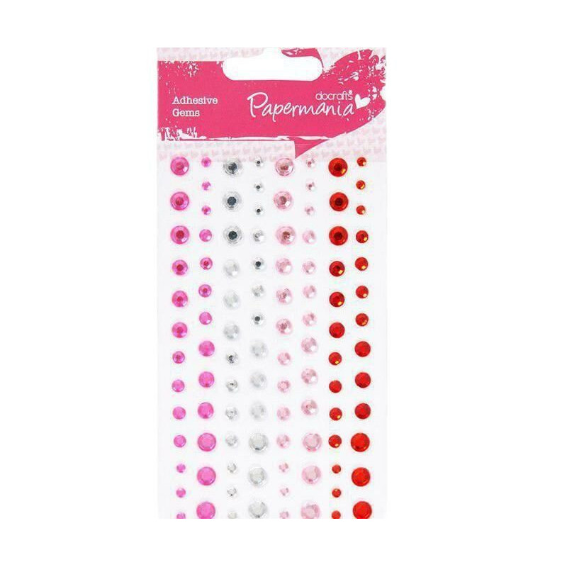 Samolepicí Kamínky Capsule Red Hot 104ks Docrafts Dekorace Ozdoby Scrapbooking Papír