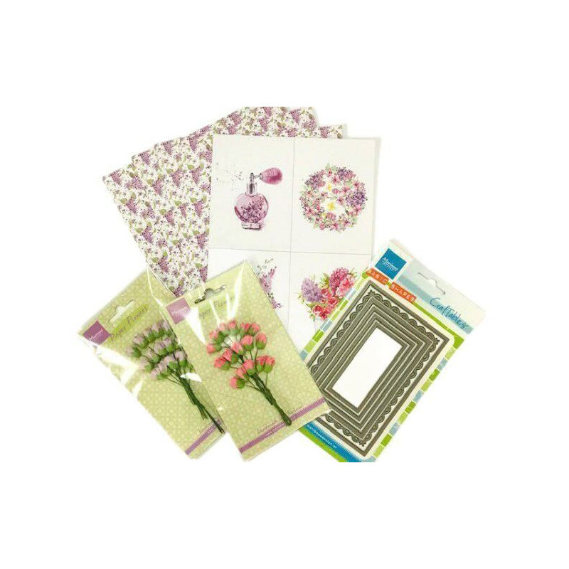 Sada Na Tvoření Marianne - Lilac Marianne Design Papírové Květy Kytičky Dekorace Ozdoby Scrapbooking