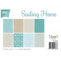 Sada Oboustranných Papírů A4 Sailing Home (12ks), Joy Crafts Papíry V Sadě, Potiskem Scrapbooking