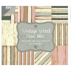 Sada Jednostranných Papírů Vintage Wood 30x30cm (48ks), Joy Crafts Papíry Sady Potiskem Scrapbooking