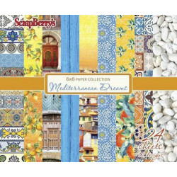 Sada Papírů (24ks) 190g/m2 - Mediterranean Dreams Scrapberrys Papíry 15 x 15 Cm Potiskem Scrapbooking