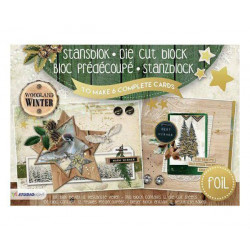 Sada Papírových Výseků V Bloku Woodland Winter A5 Studio Light Vánoční Papíry Vánoce Scrapbooking