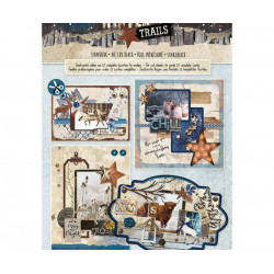 Sada Papírových Výseků V Bloku Winter Trails A4 Studio Light Papíry Obrázky Potiskem Scrapbooking