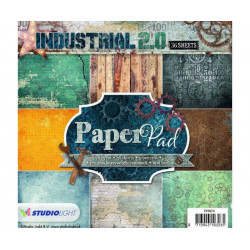 Sada Papírů 15x15cm (36ks) Č.74 Industrial 2.0 Studio Light Papíry Potiskem Scrapbooking