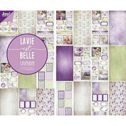 Sada Jednostranných Papírů A Výřezů - Lavender Joy Crafts Papíry 15 x 30 Cm Potiskem Scrapbooking