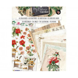 Sada Papírů A Papírových Výřezů V Bloku My Botanic Garden A4 Studio Light Papíry Sadě, Potiskem Scrapbooking