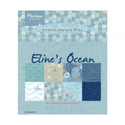 Sada Papírů A5 Eline's Ocean (32ks), Marianne Design Papíry Potiskem Scrapbooking