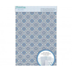 Sada Transparentních Papírů A Výřezů (16ks) - Moroccan Blue Docrafts Papíry Speciální, Scrapbooking