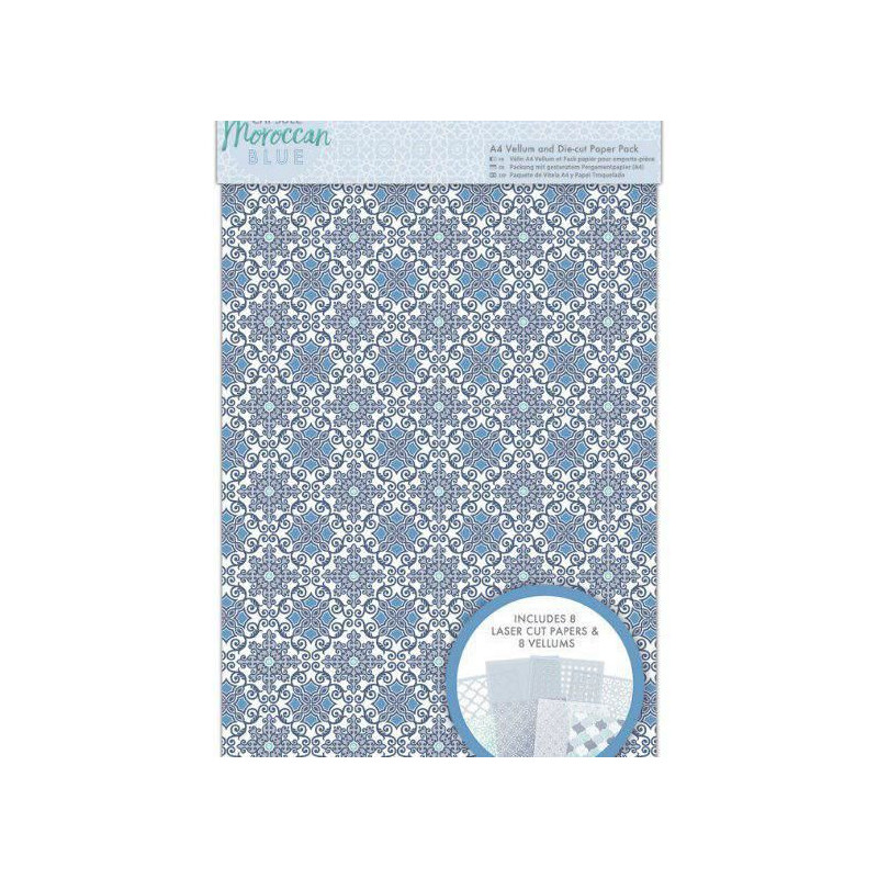 Sada Transparentních Papírů A Výřezů (16ks) - Moroccan Blue Docrafts Papíry Speciální, Scrapbooking