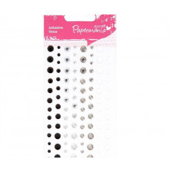 Samolepicí Kamínky Capsule Monochrome 104ks Docrafts Dekorace Ozdoby Scrapbooking Papír