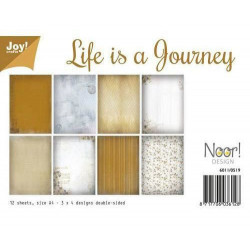 Sada Oboustranných Papírů A4 Life Is A Journey 21x30cm (12ks), Joy Crafts Papíry V Sadě, Potiskem Scrapbooking