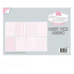 Sada Oboustranných Papírů A4 Design Light Pink Joy Crafts Papíry V Sadě, Potiskem Scrapbooking