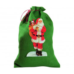 Jutový Pytel 25x35 Cm Se Samolepkou Zelený, Folia Bringmann
