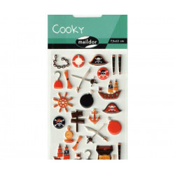 Samolepky Cooky - Piráti Maildor Plastické, Scrapbooking Papír