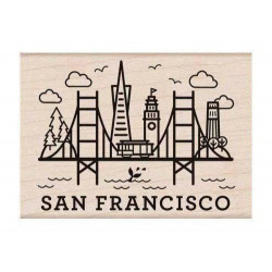 San Francisco - Gumové Razítko Na Dřevě (1ks), Hero Arts Gumová, Razítka Scrapbooking Papír