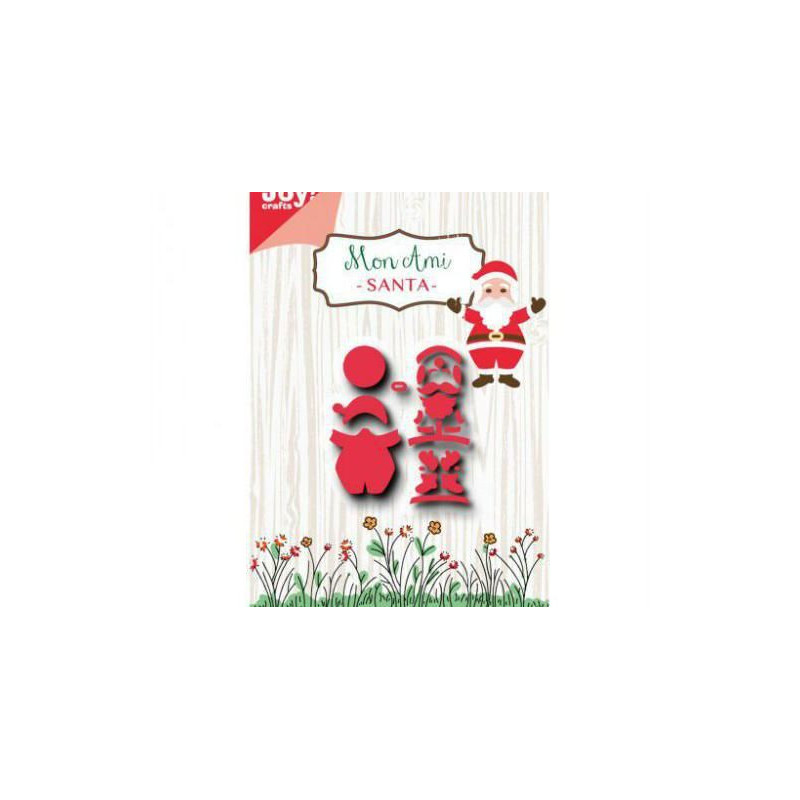 Santa Claus - Vyřezávací Kovové Šablony Joy Crafts (7ks), Joy Crafts Zima Vánoce Big Shot Embosování, Scrapbooking Papír