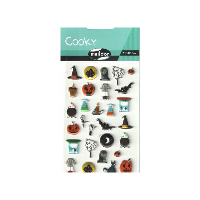 Samolepky Cooky - Halloween Maildor Plastické, Scrapbooking Papír