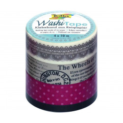 Washi Tape - Dekorační Lepící Páska - 4 Ks - Vintage Folia Bringmann