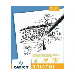 Skicák Na Ilustraci Bristol (180g/m2 20 Ks), A4 Sněhobílý, Canson Fixy Kresba - Suché Techniky Skicáky Výtvarné Potřeby