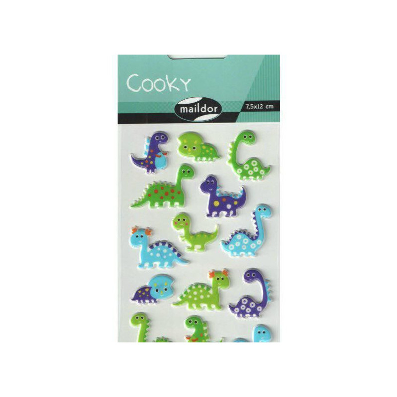 Samolepky Cooky - Dinosauři Maildor Plastické, Scrapbooking Papír