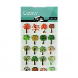 Samolepky Cooky - Stromy Maildor Plastické, Scrapbooking Papír