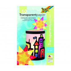 Transparent Papír - 42g/m2 - Listů V 10ti Barvách Folia Bringmann