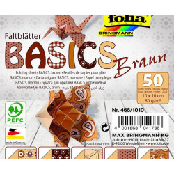 Origami Papír Basics Hnědá 80g/m2 Folia Bringmann