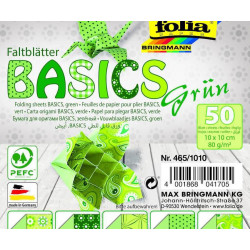 Origami Papír Basics Zelený 80g/m2 Folia Bringmann