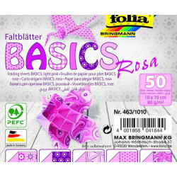 Origami Papír Basics Růžový 80g/m2 Folia Bringmann