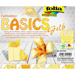 Origami Papír Basics Žlutý 80g/m2 Folia Bringmann