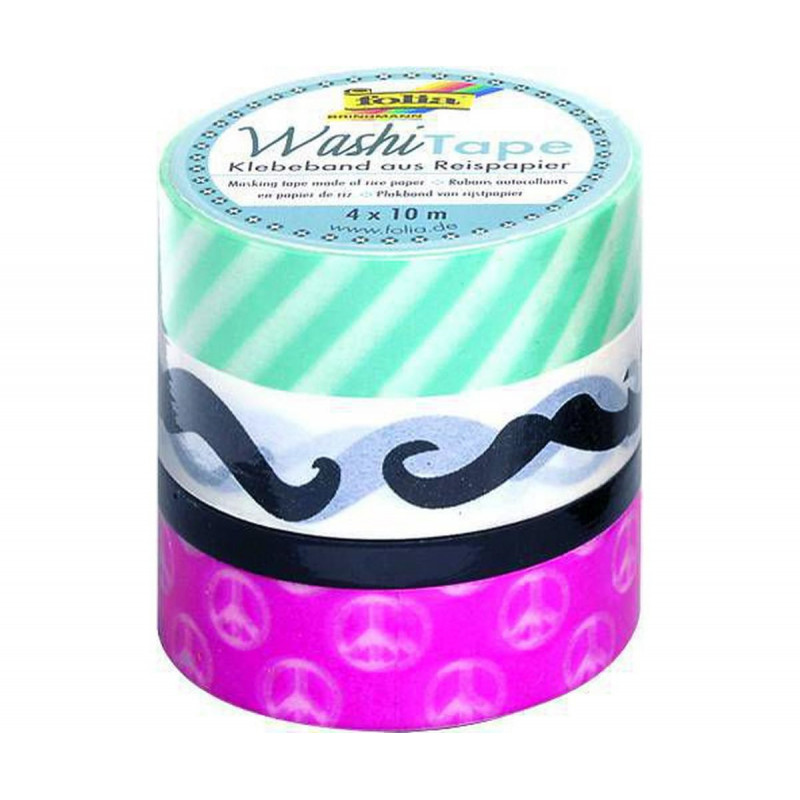 Washi Tape - Dekorační Lepicí Páska - 4 Ks - Folia Bringmann