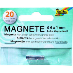 Magnety - Mini - 20 Ks - Průměr 6mm - Tloušťka 1mm Folia Bringmann